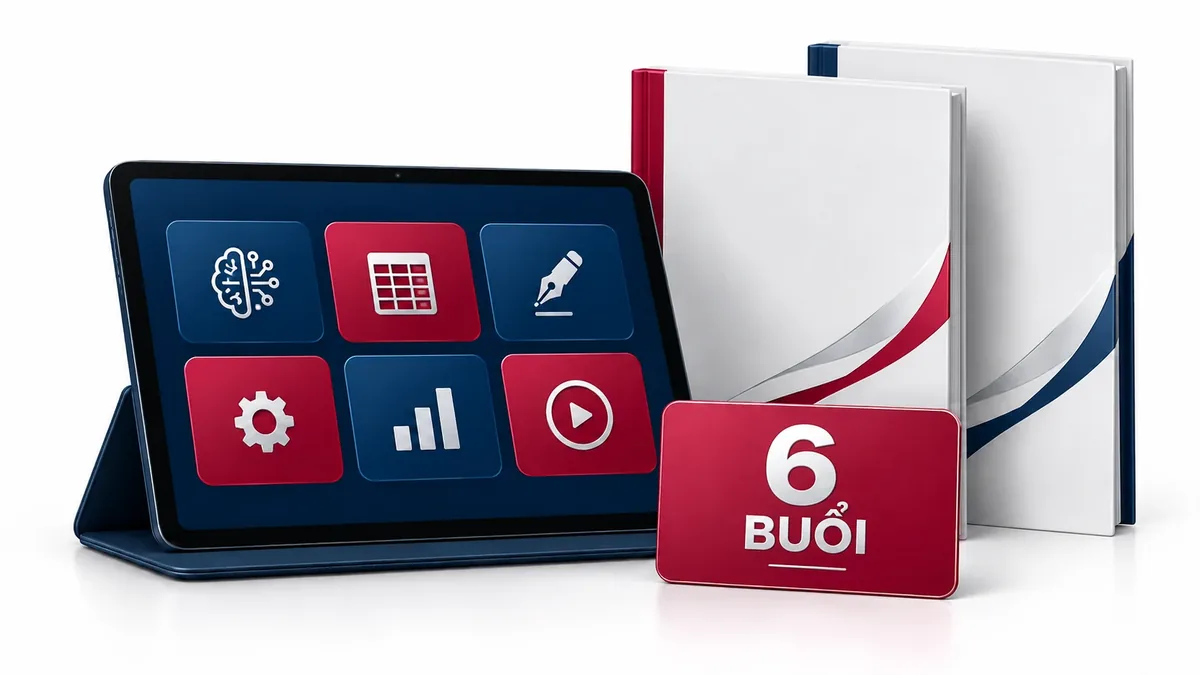 Gói học AI 6 buổi kèm 50 tài liệu ứng dụng AI